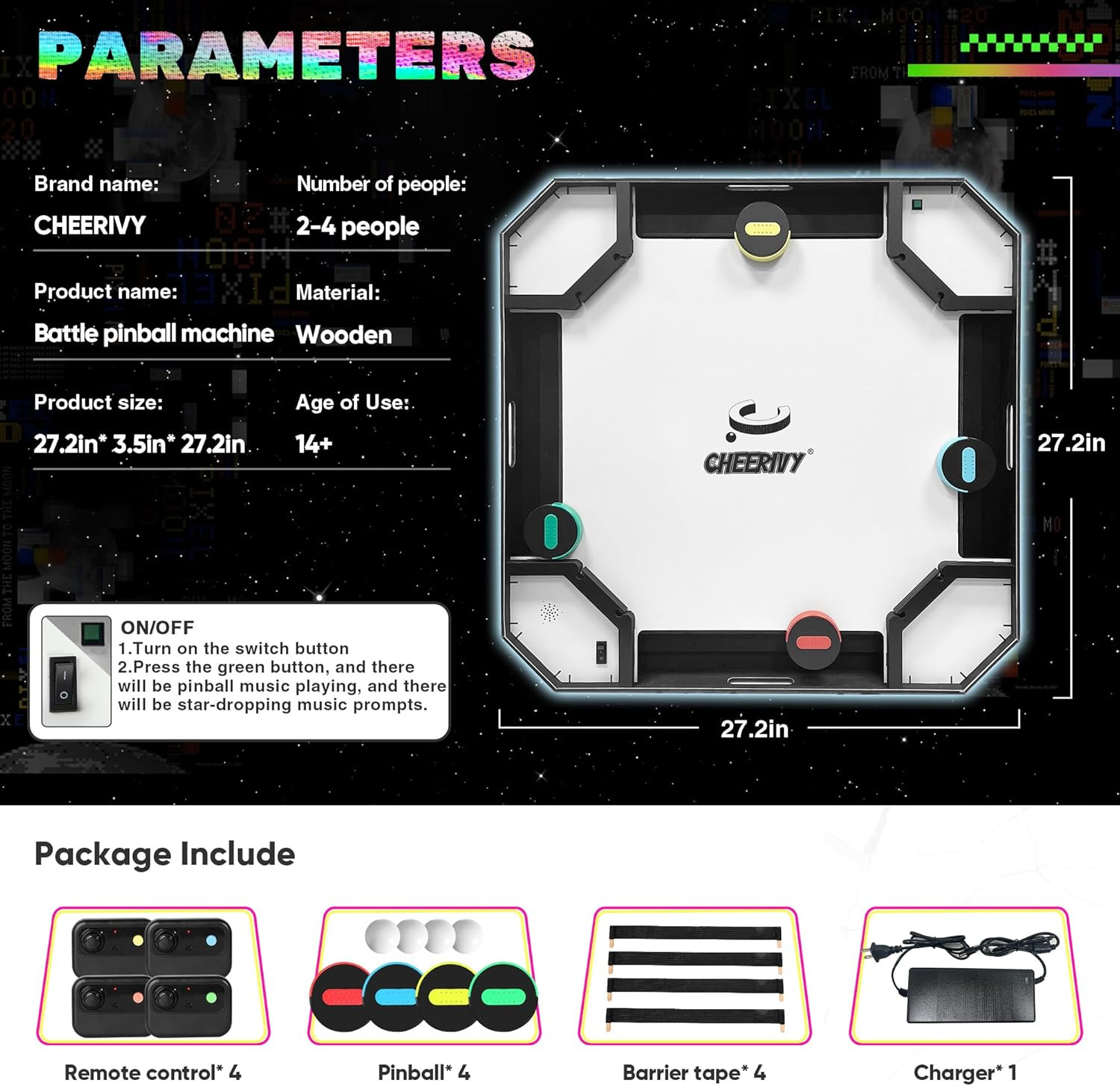 Game Air Hockey 4 Player, Hyperlaps.10 Game 4 Players Arcade Games for Home, Hyp