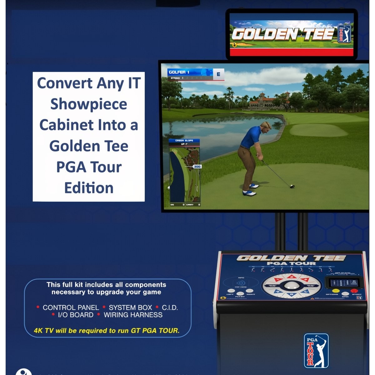 Golden Tee Golf Game – PGA TOUR Clubhouse Standard Edition – Upgrade Kit – 2025