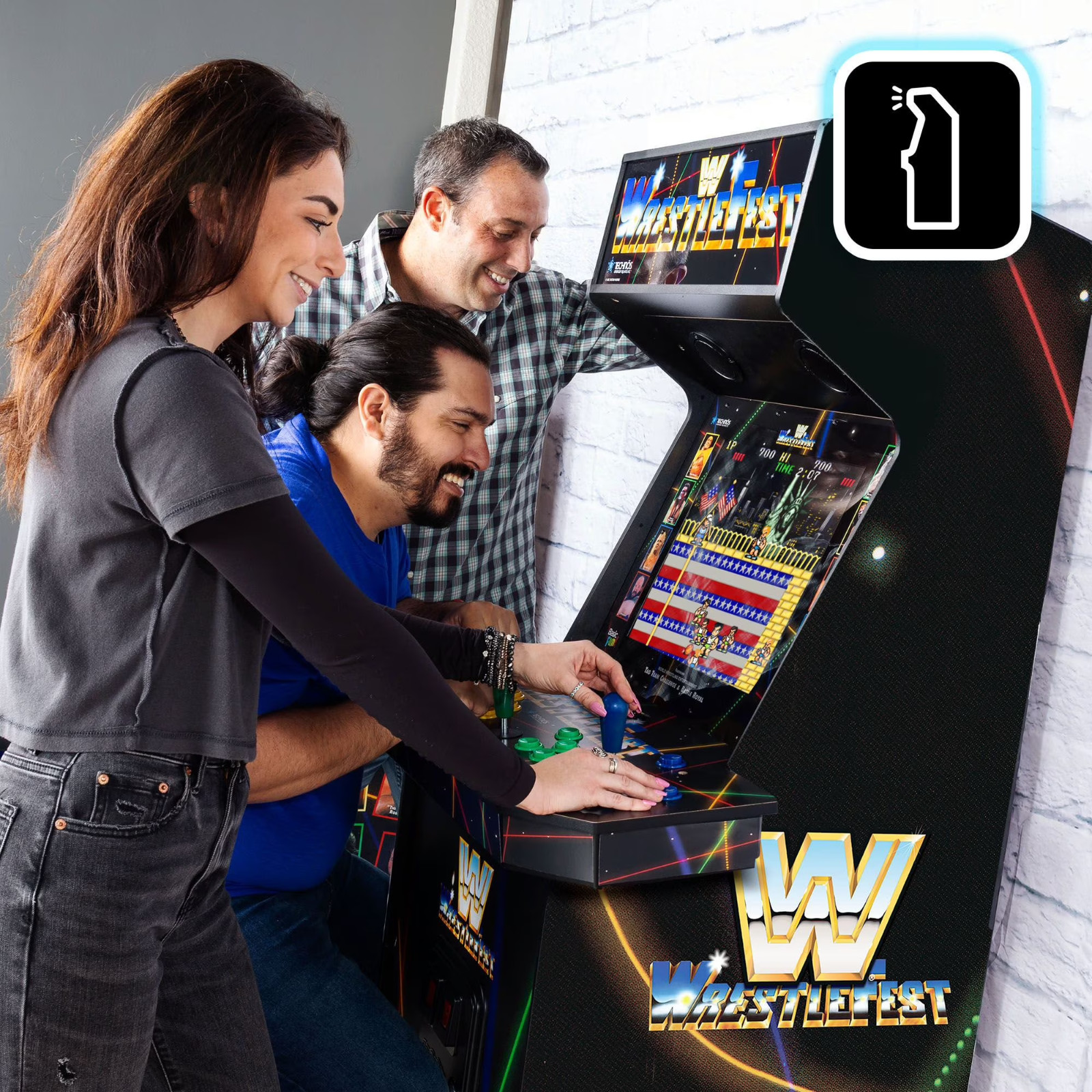4 Player WWE Supreme Series Premium Arcade Cabinet, 5 Games Included