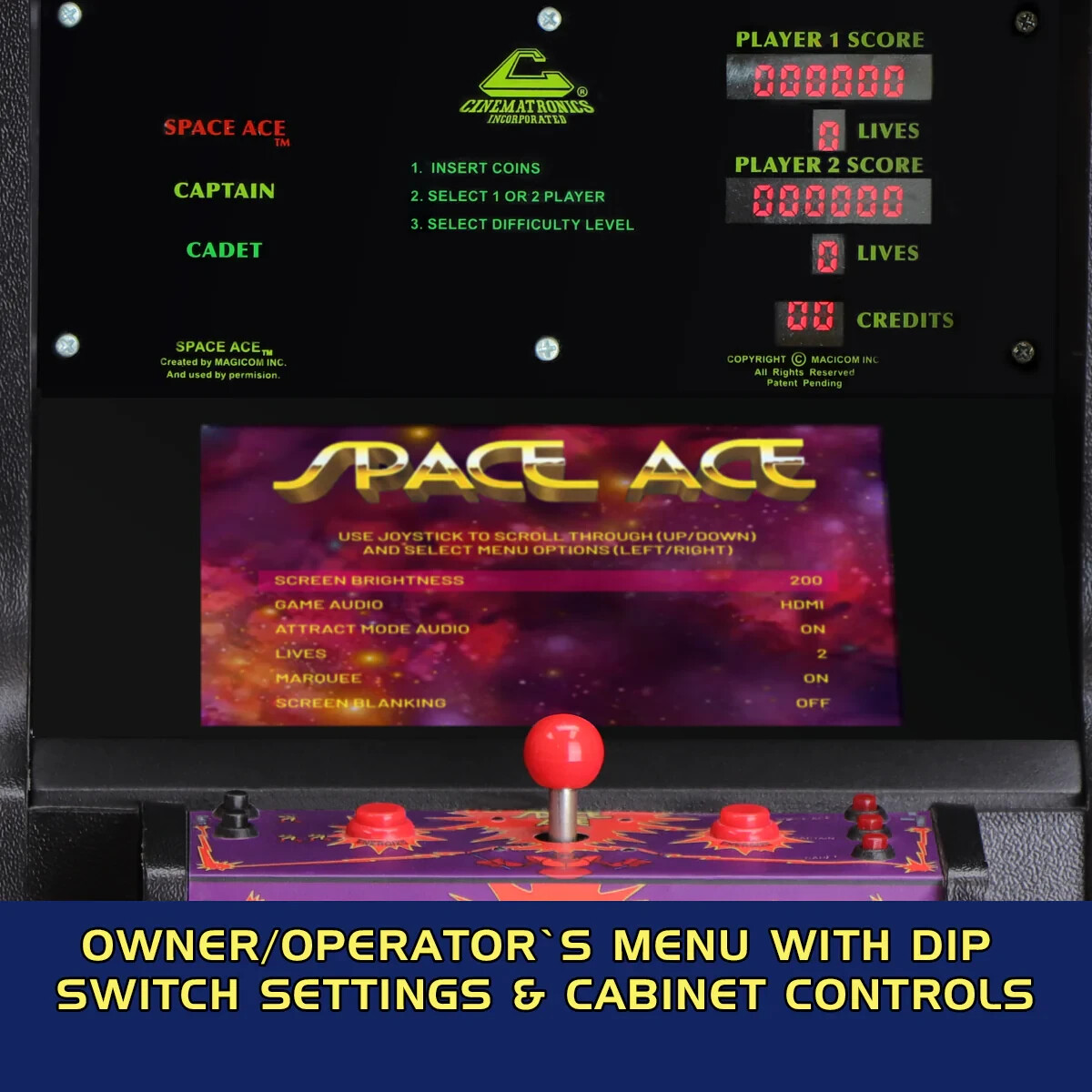 🔥 New RepliCade Space Ace New Wave Toys 1/6 scale Arcade Machine