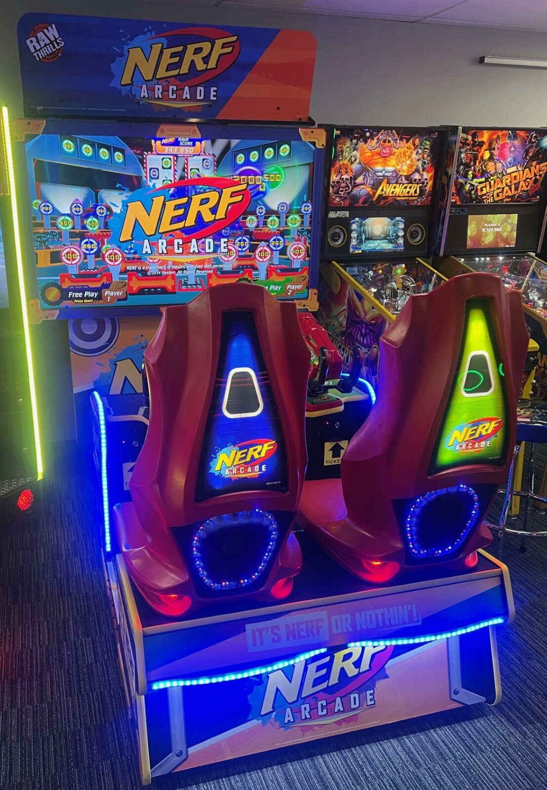 NERF ARCADE MACHINE by RAW THRILLS (Excellent) *RARE*