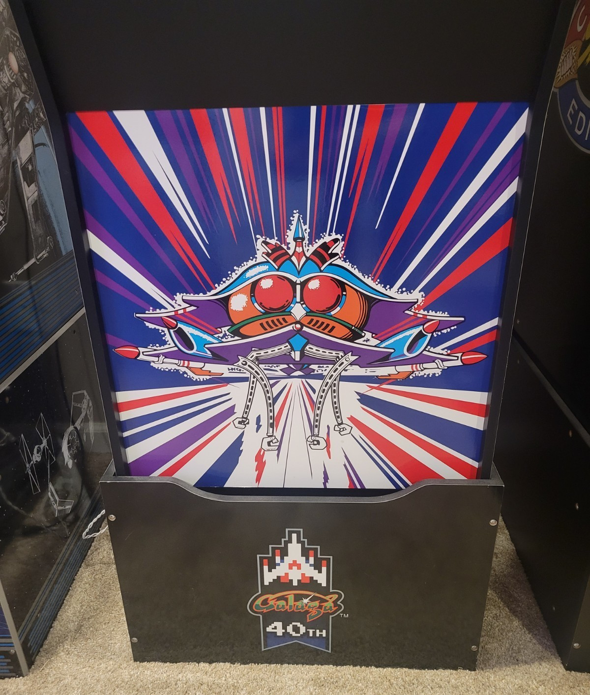 ARCADE1UP BANDAI-NAMCO 40TH ANNIVERSARY GALAGA 12-IN-1 GAME CABINET W/RISER