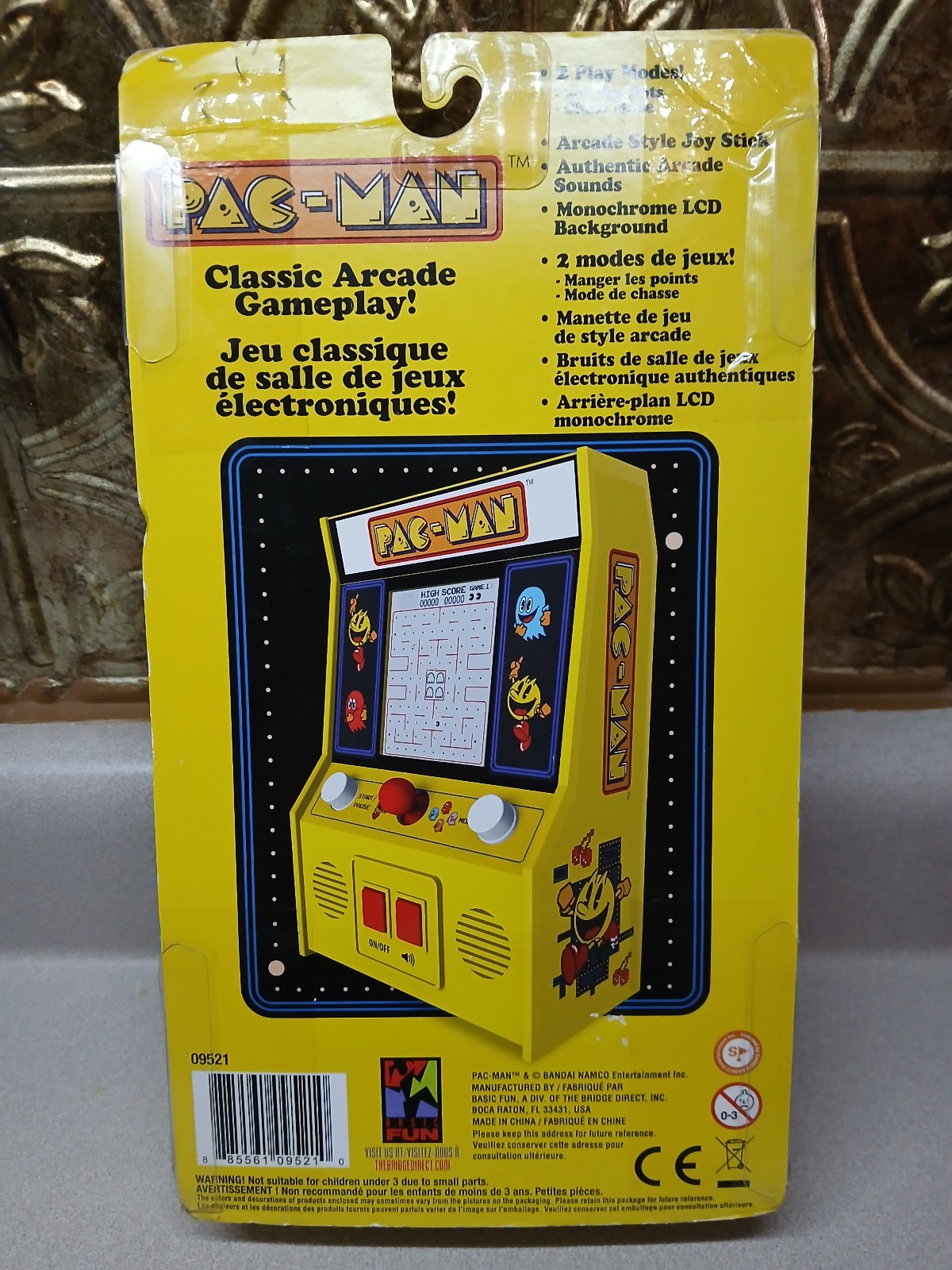 Pac Man Mini Game Arcade Machine-New- In The Original Box