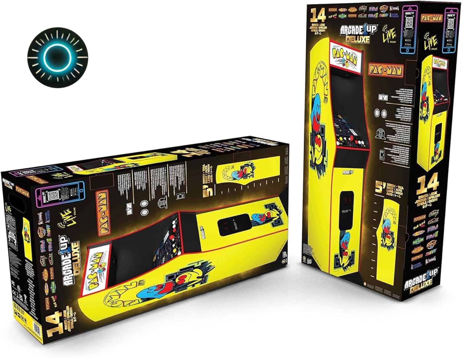 Pac-Man Deluxe Arcade Machine for Home – 5 Feet Tall – 14 Classic Games NEW