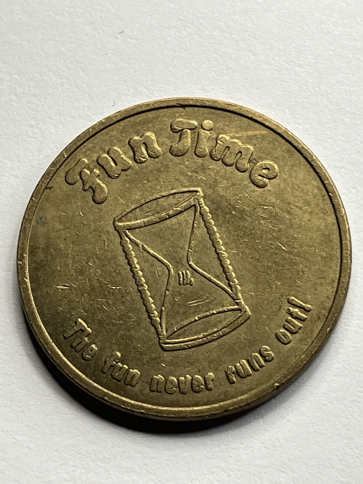 Vintage Fun Time Arcade Token Hour Glass Defunct #tb1