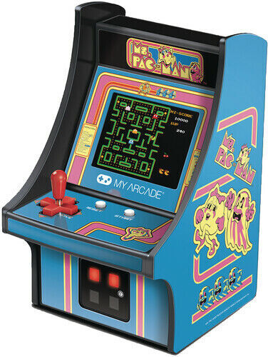 WB Arcade DGUNL-3230 MS. Pac-Man Micro Player Retro Arcade Machine – 6 Inch