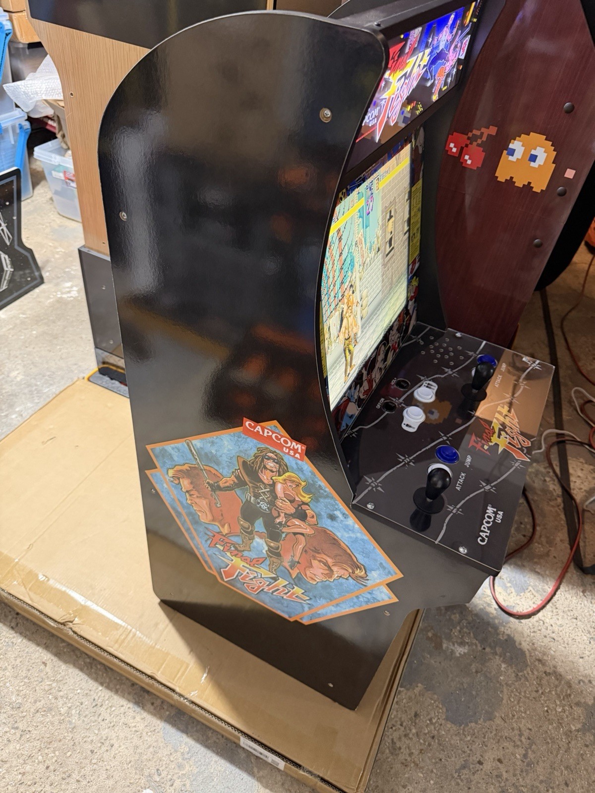 Arcade1Up Final Fight Arcade Cabinet w/ Light-Up Marquee Excellent Condition