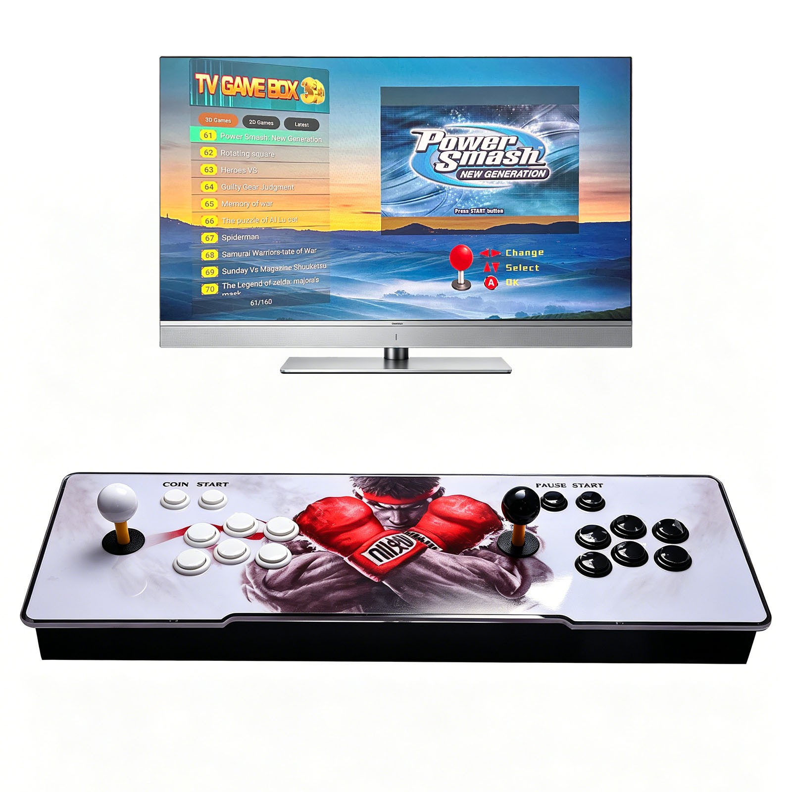 Pandora’s Box 2413 in 1 Arcade Game Console HD 720P Headphone Jack 2 Players