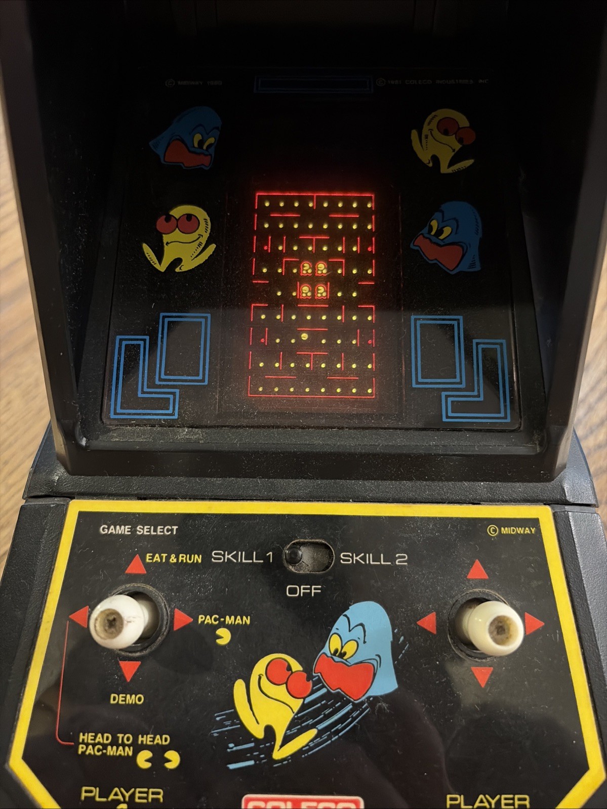 Vintage Coleco Pac-Man Tabletop Mini Arcade Game w/ Manual – tested, works
