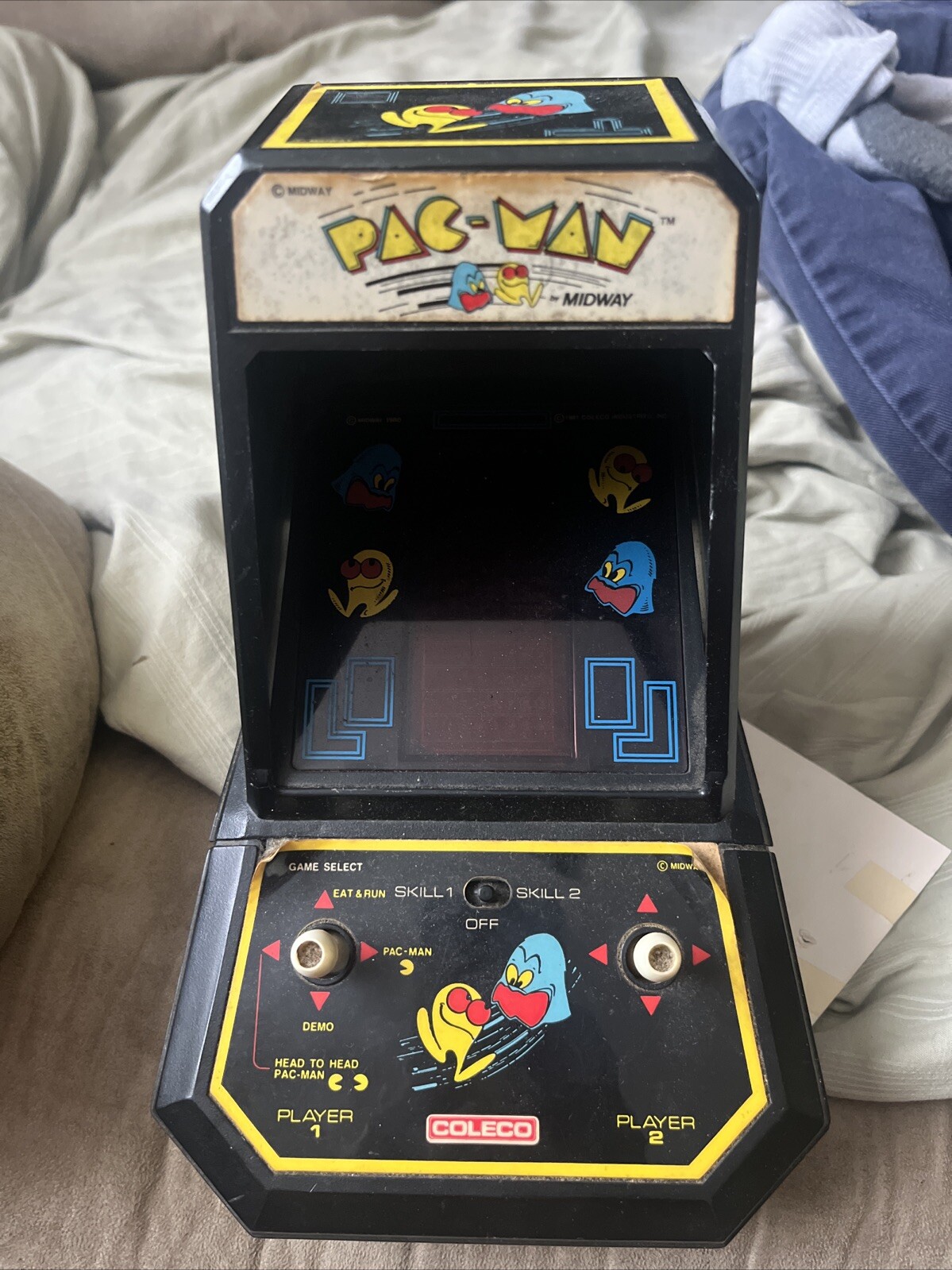 PAC-MAN 1981 Coleco Midway Mini Table Top Arcade Game Working Vintage – SR380