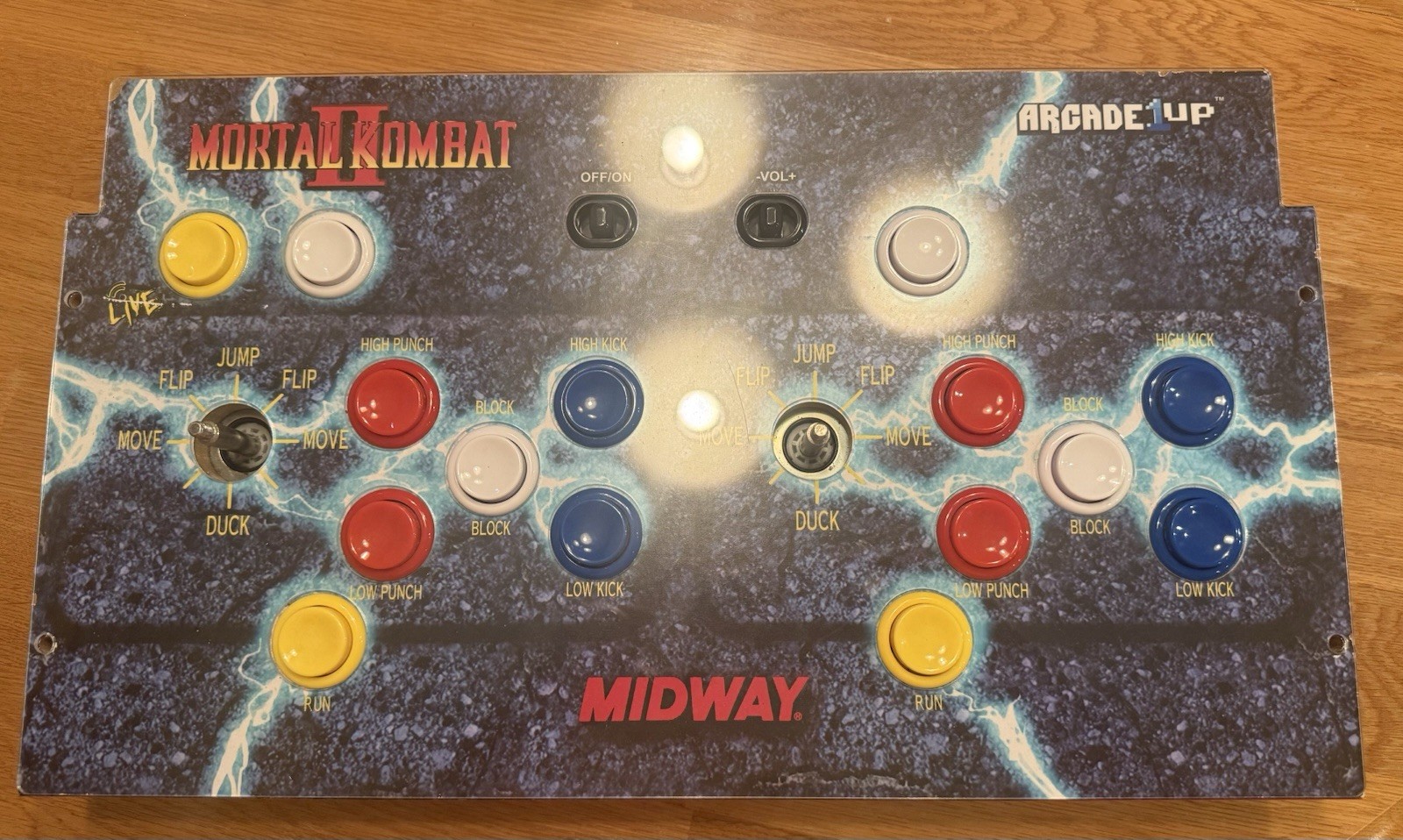 Arcade1Up Mortal Kombat II Deluxe Control Deck With Plexiglass