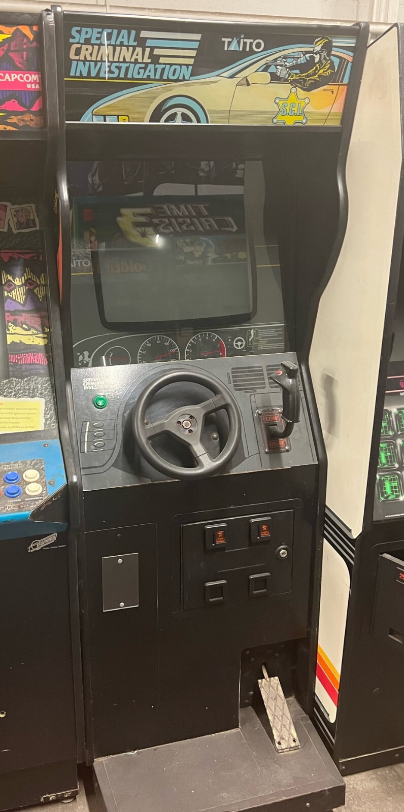 SPECIAL CRIMINAL INVESTIGATION ARCADE MACHINE by TAITO 1989 S.C.I. (Excellent)