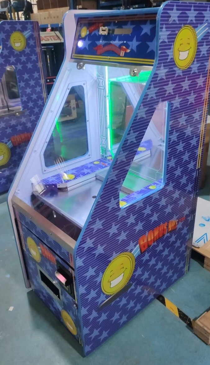 Bonus Hole Quarter Coin Pusher Slider With Bill Acceptor Arcade Machine Game NEW