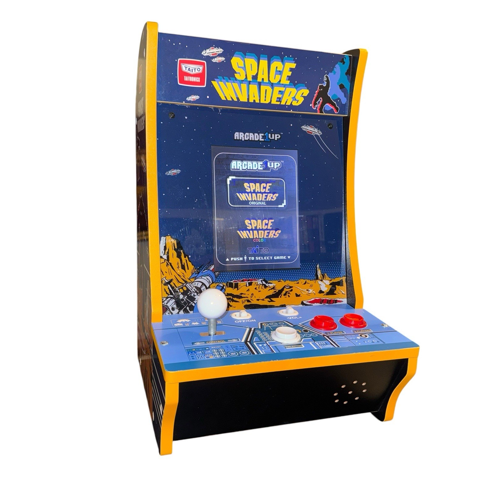 Space Invaders Counter-Cade Countertop Arcade 1UP TESTED WORKING Taito VideoGame