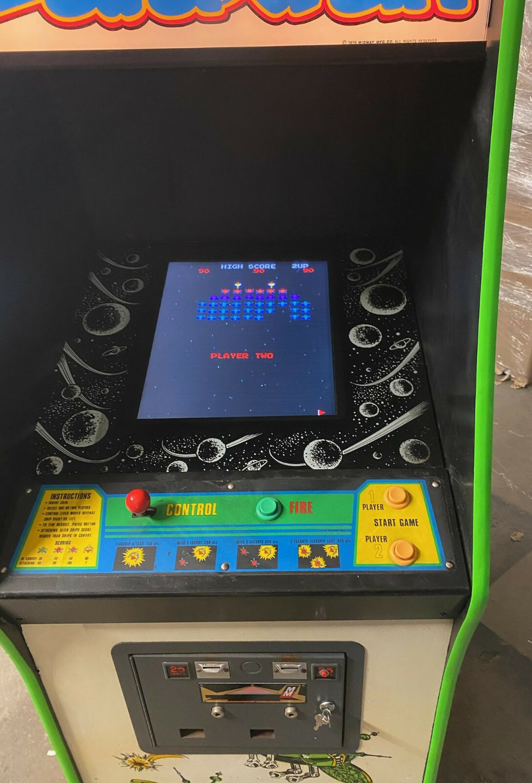 GALAXIAN ARCADE MACHINE by NAMCO 1979 (Excellent Condition)