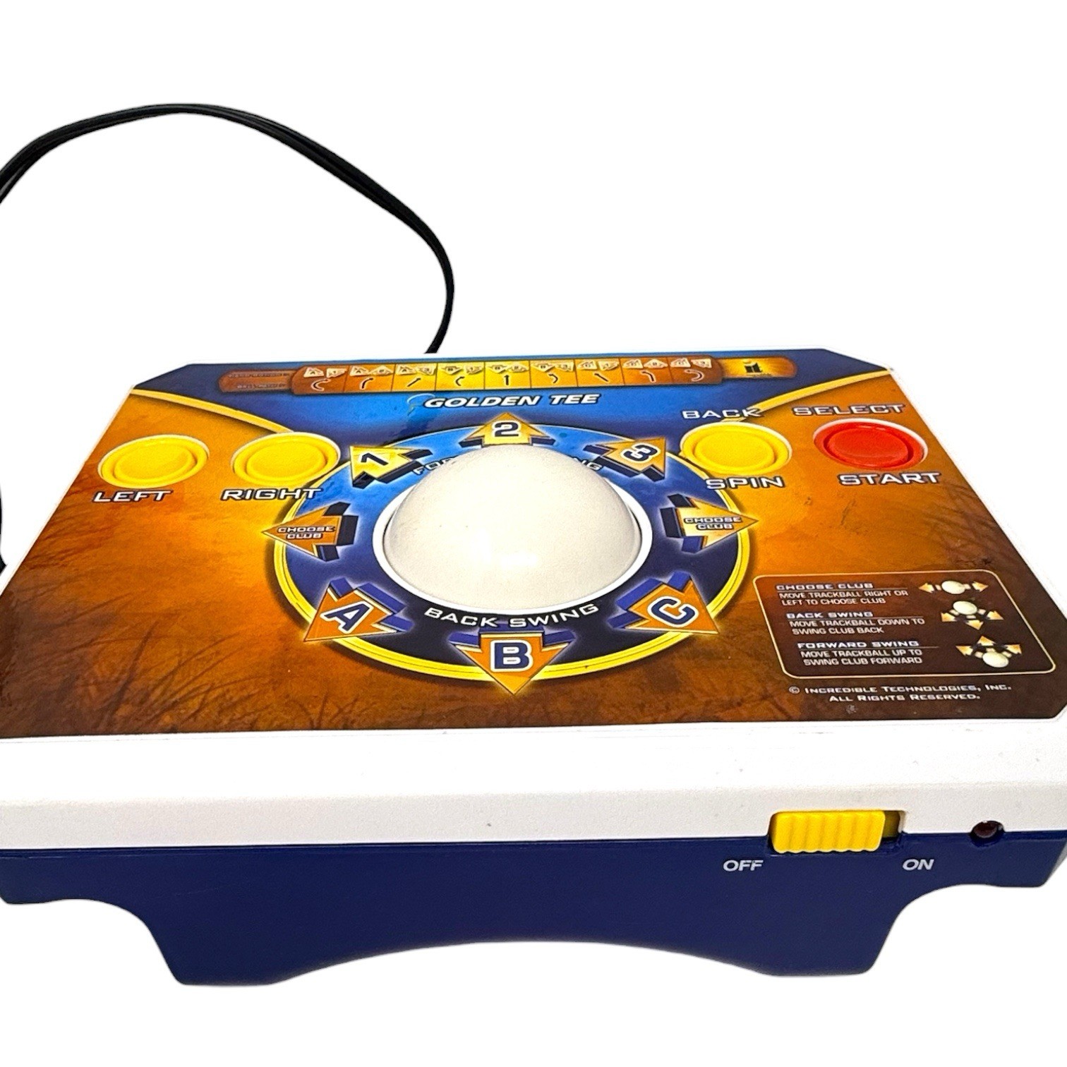 Golden Tee Plug & Play TV Golf Game 2011 JAKKS Pacific Trackball Tested Works