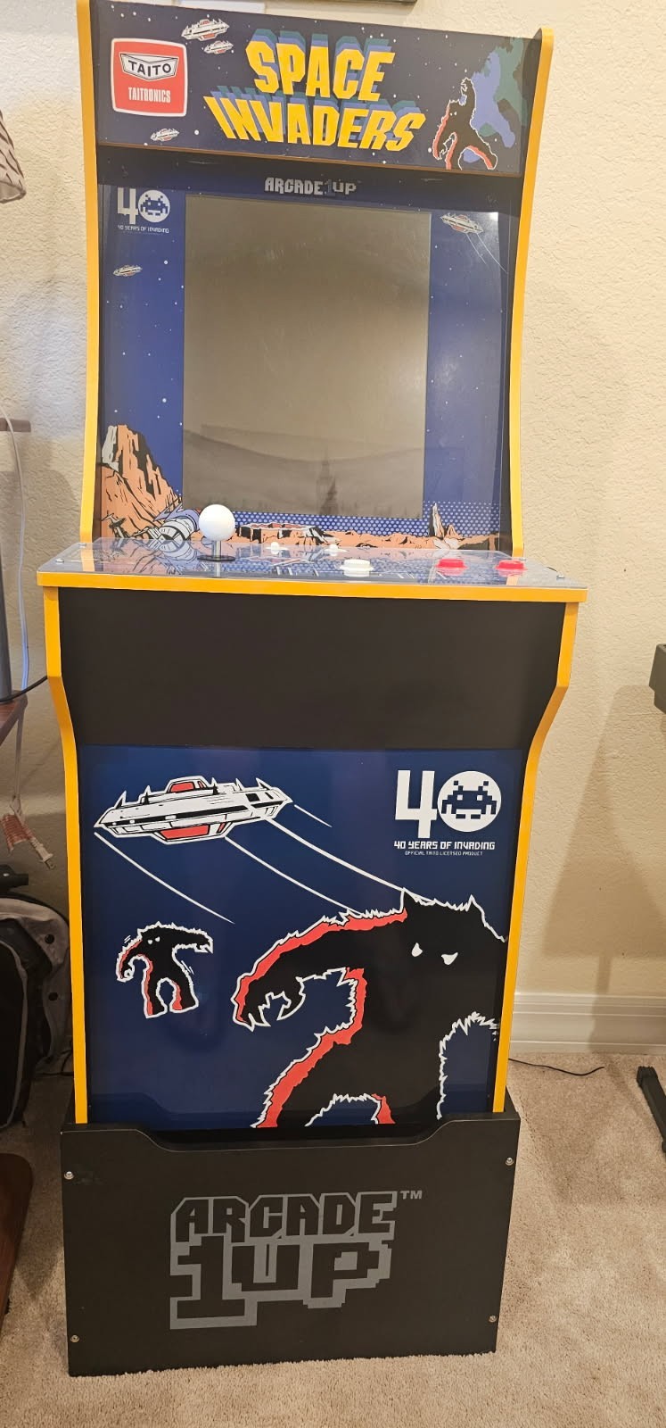 Space Invaders Arcade1up Retro Machine with height Riser – Great Condition