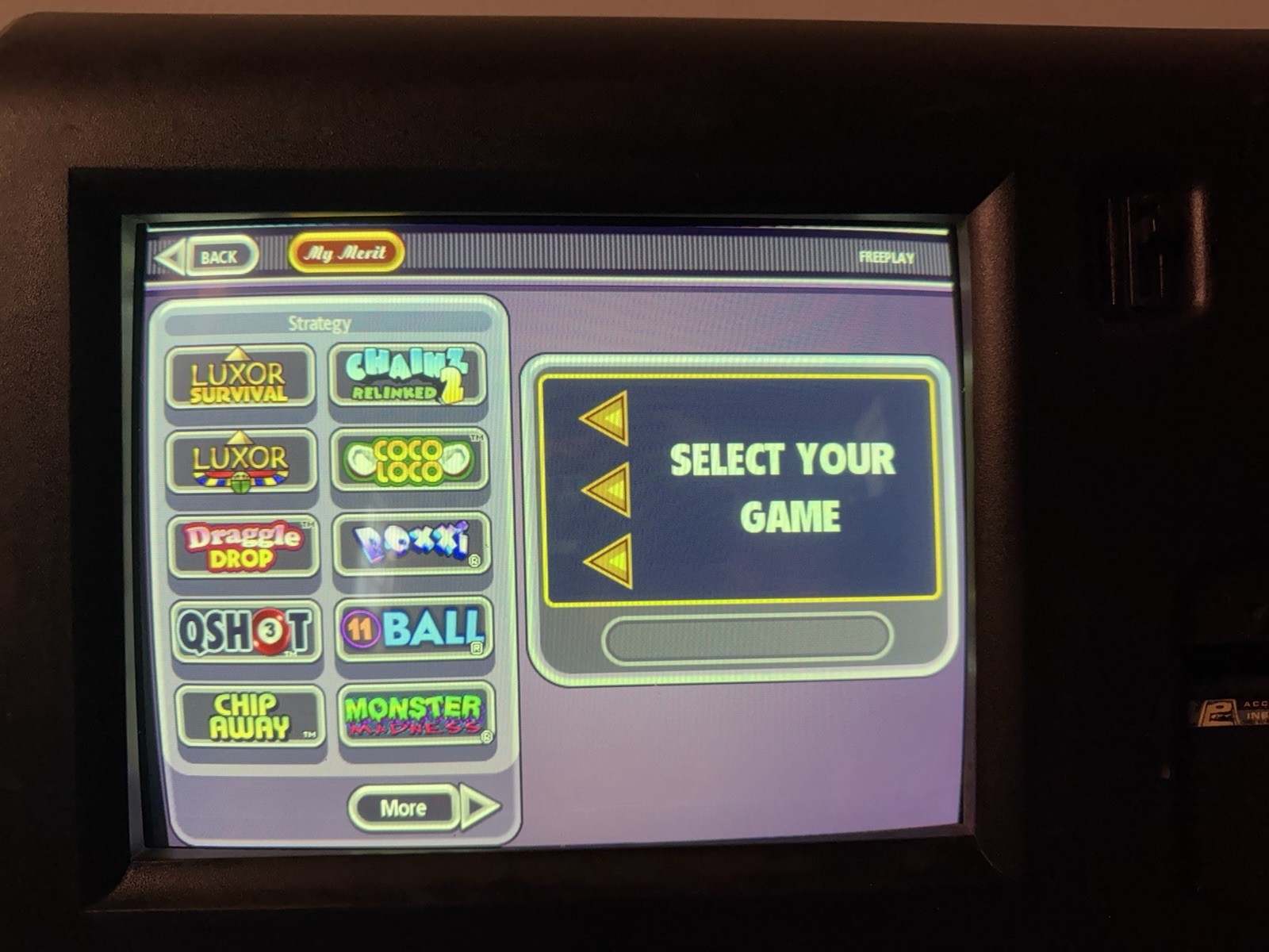 2008 Merit Megatouch Force Radion Bartop Touchscreen Arcade Game
