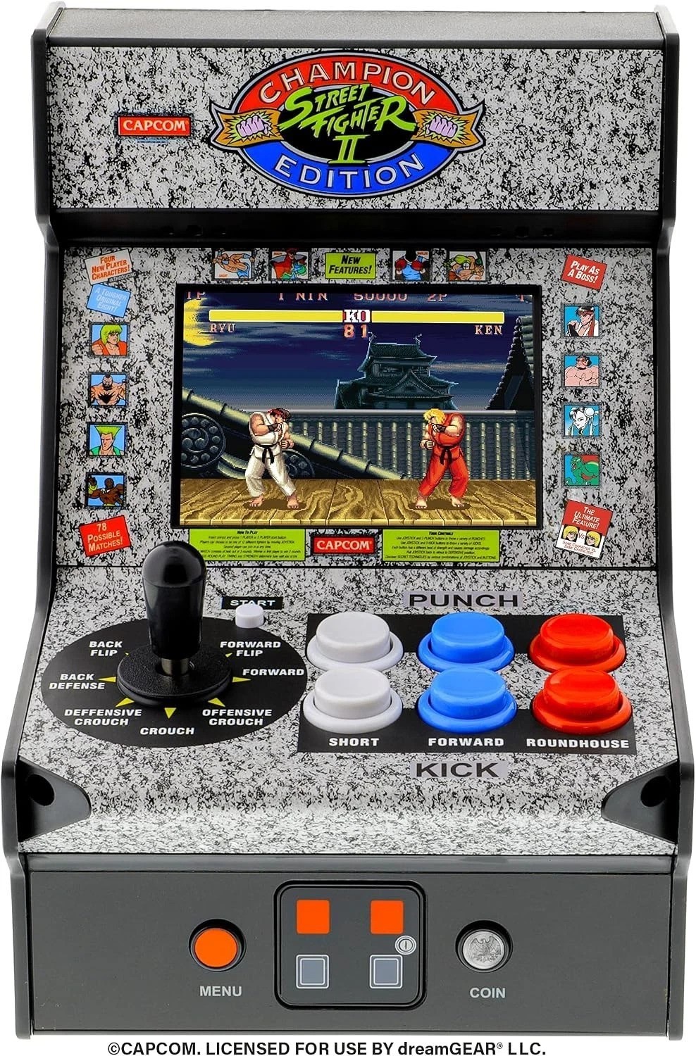 Street Fighter II Champion Edition Mini Arcade Machine – Retro Collector’s Item