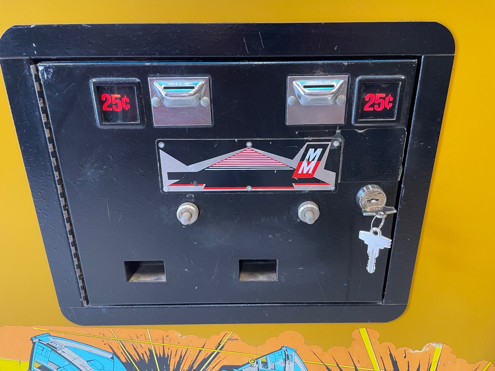 Midway Omega Race Video Arcade Game Machine Black and White X-Y Monitor
