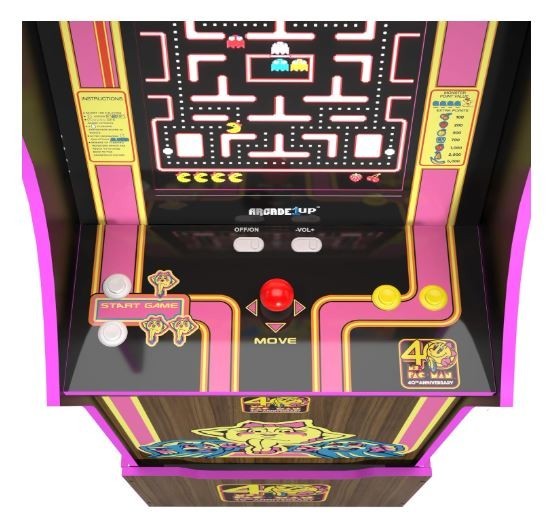Arcade1up Ms Pac-Man Special 40th Anniversary Edition 10in1 with riser