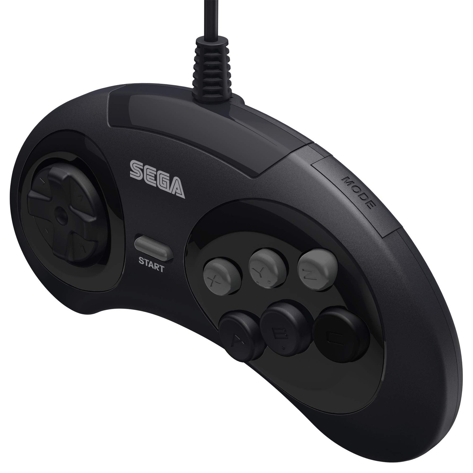 Retro-Bit Official Sega Genesis Controller 6-Button Arcade Pad for Black