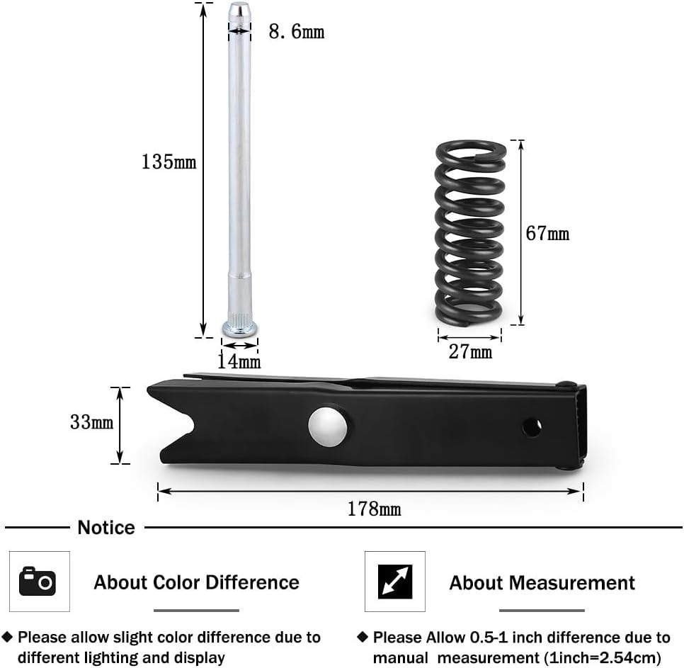 Door Hinge Pin and Bushing Repair Kits with Front Upper Door Hinge Spring with D
