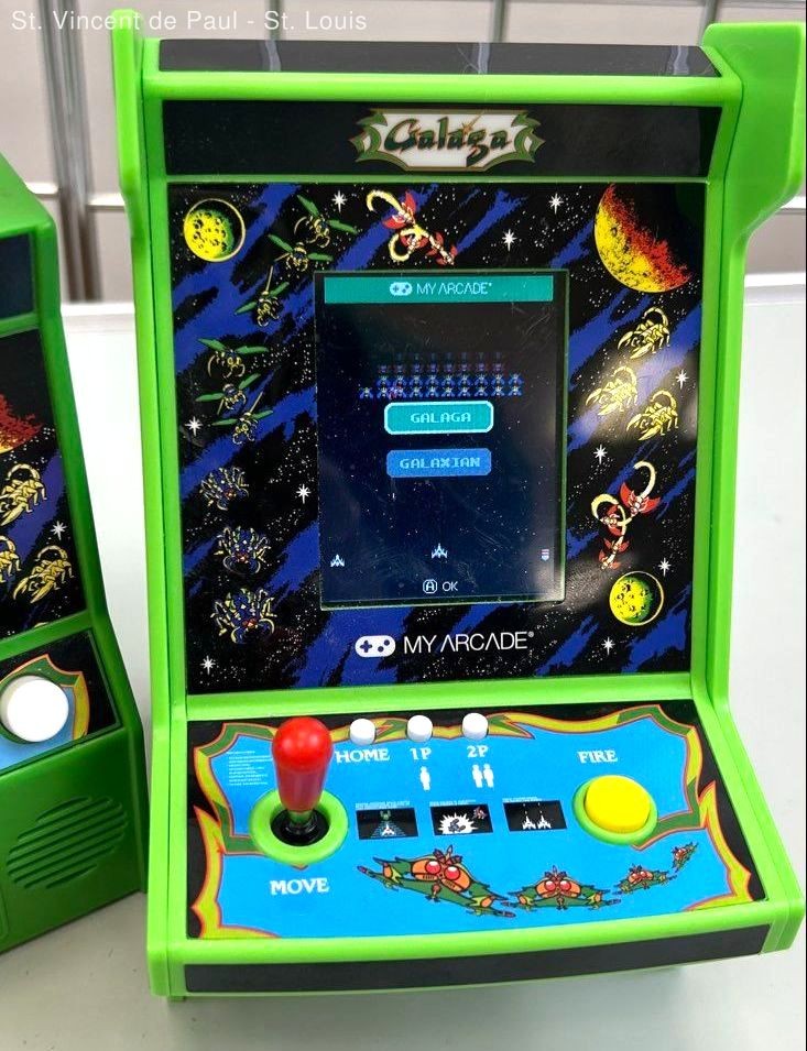 Set of 2 Mini Arcade Galaga Mini AHand Held Arcade Video Machine Collectible