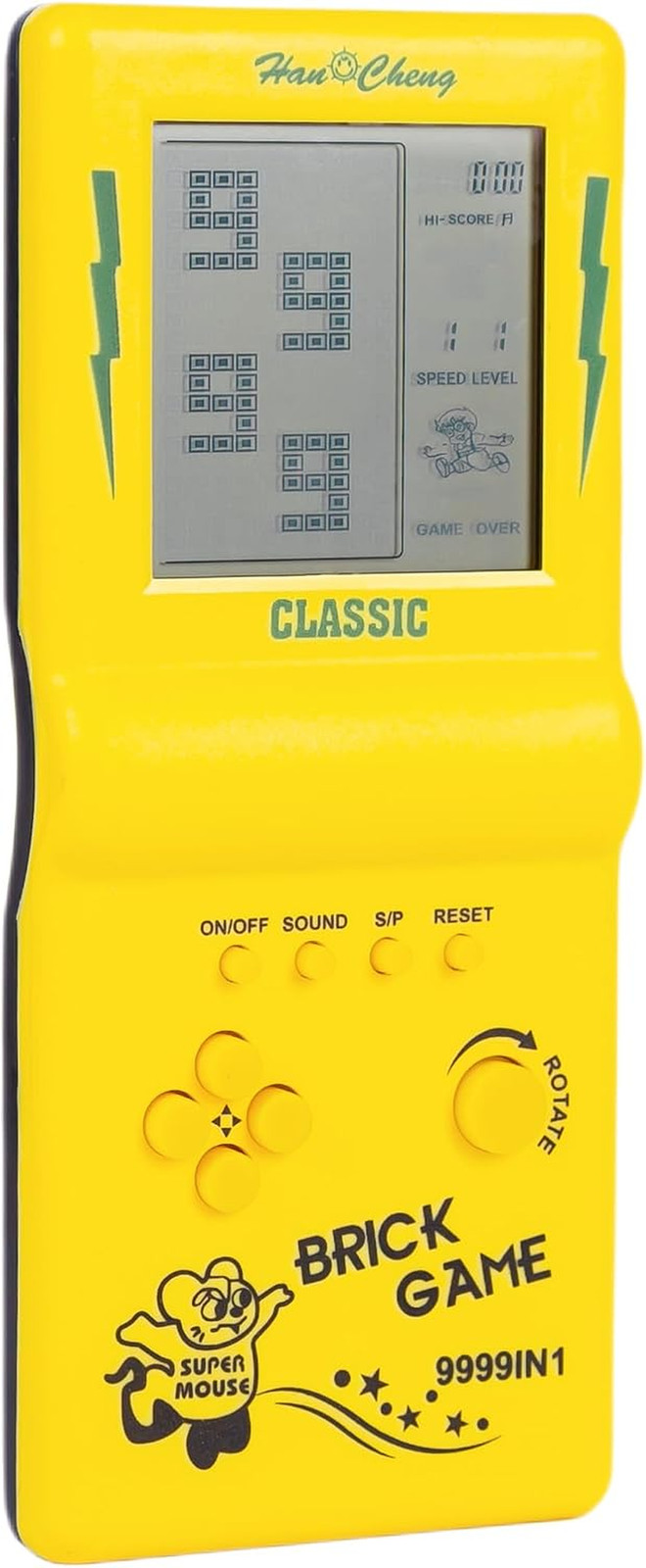 Retro Handheld Brick Game Console,Tank/Racing/Building Block Game | 3.5-Inch Lar