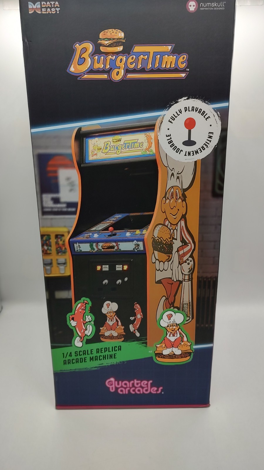 Numskull Quarter Arcades – Burger Time Mini Arcade – 1/4 Scale Original ROM