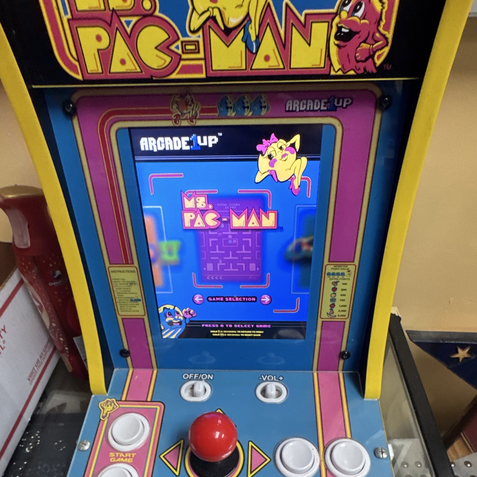 Arcade1Up Ms. Pac-Man Countertop Tabletop Video Arcade Machine (Reproduction)