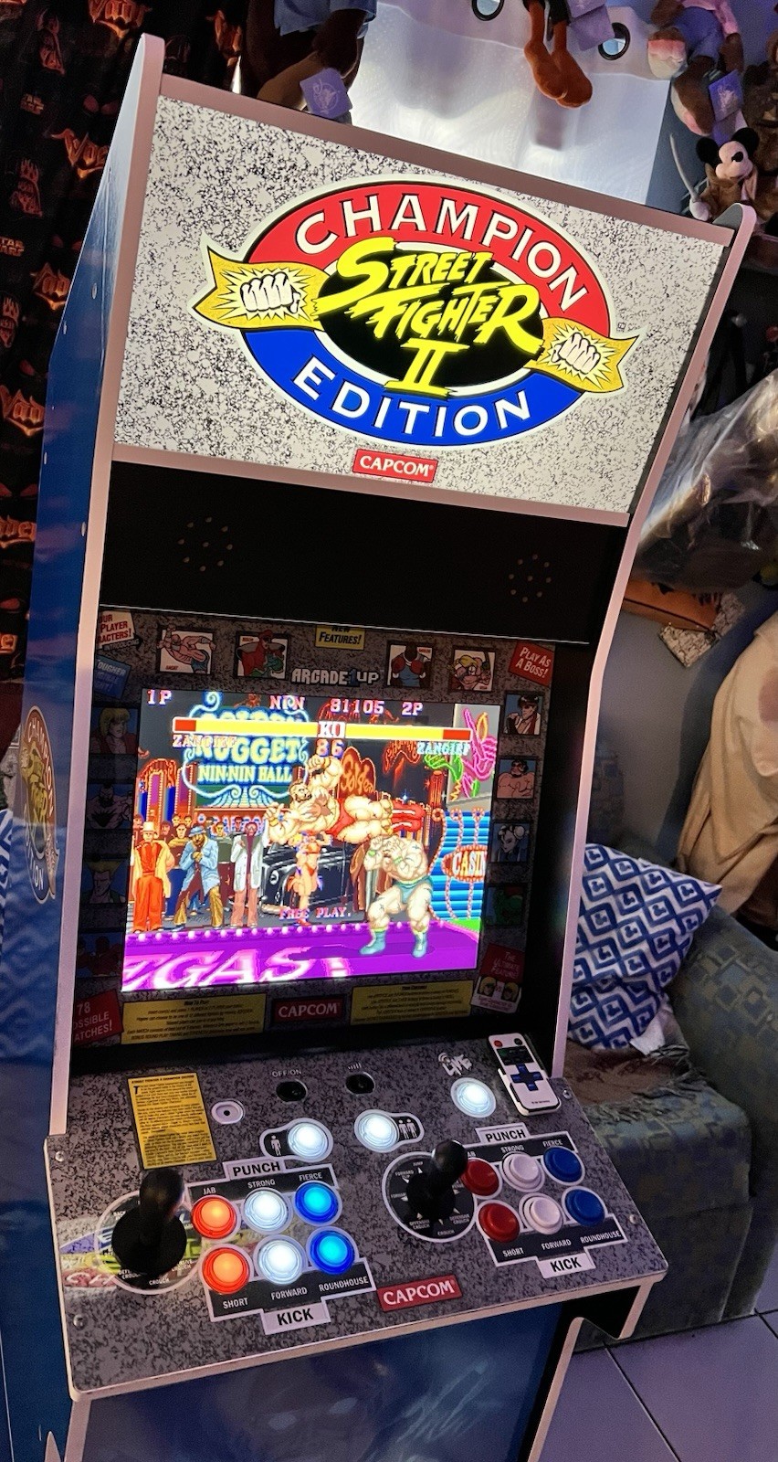 Arcade1up STREET FIGHTER 2 BIG BLUE with Riser & Stool Very rare ✅🔥 Great Deal
