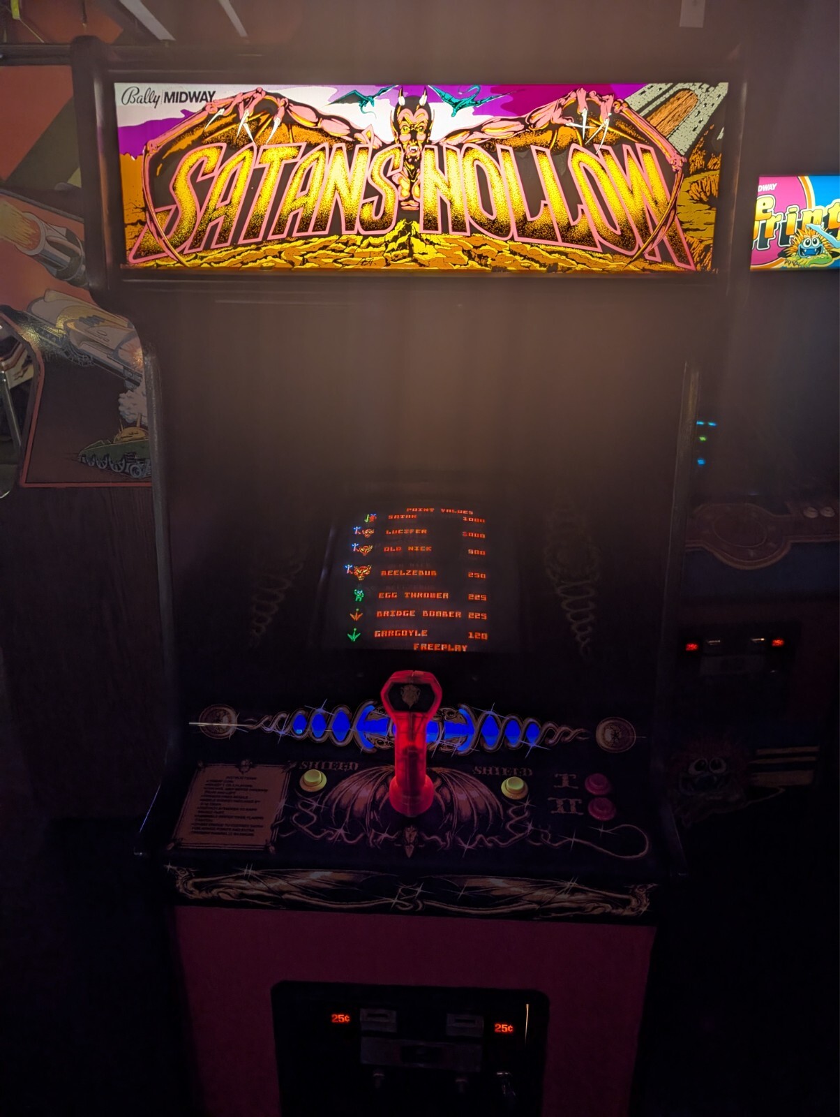Satan’s Hollow arcade machine by Bally Midway