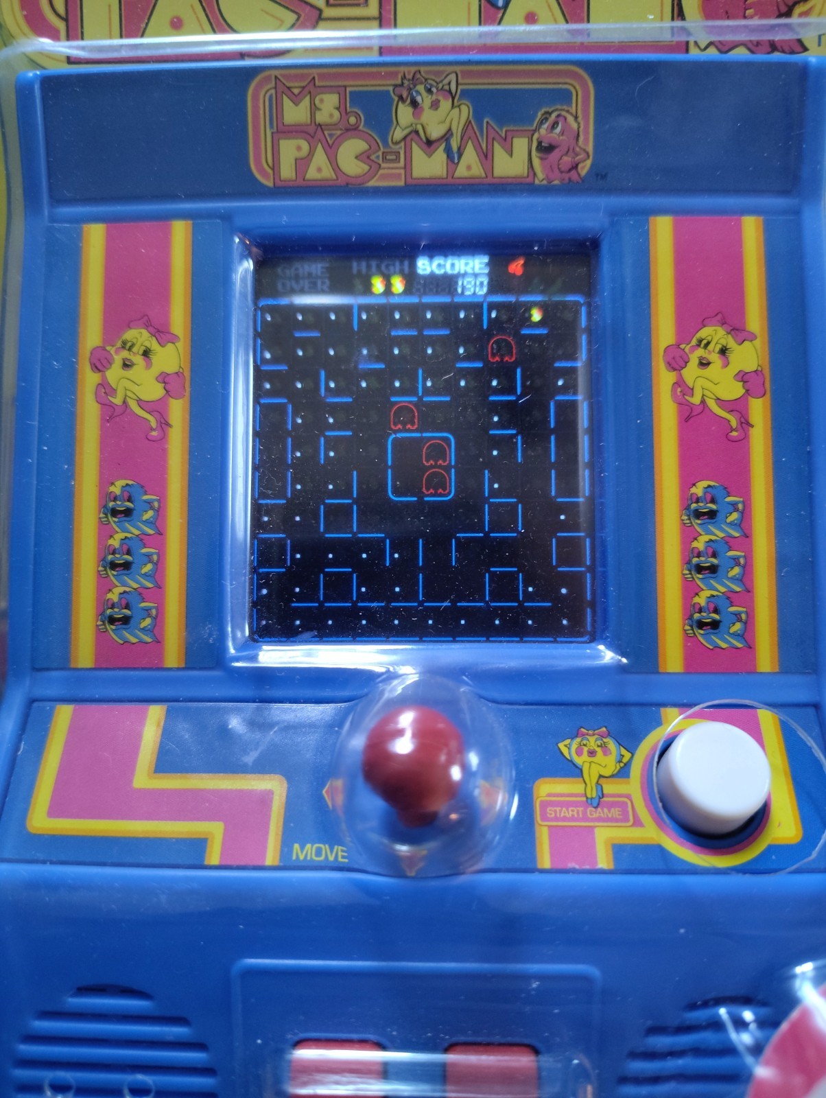 NEW Ms. Pac-man Handheld Electronic Mini Arcade Game. Basic Fun Brand #09614