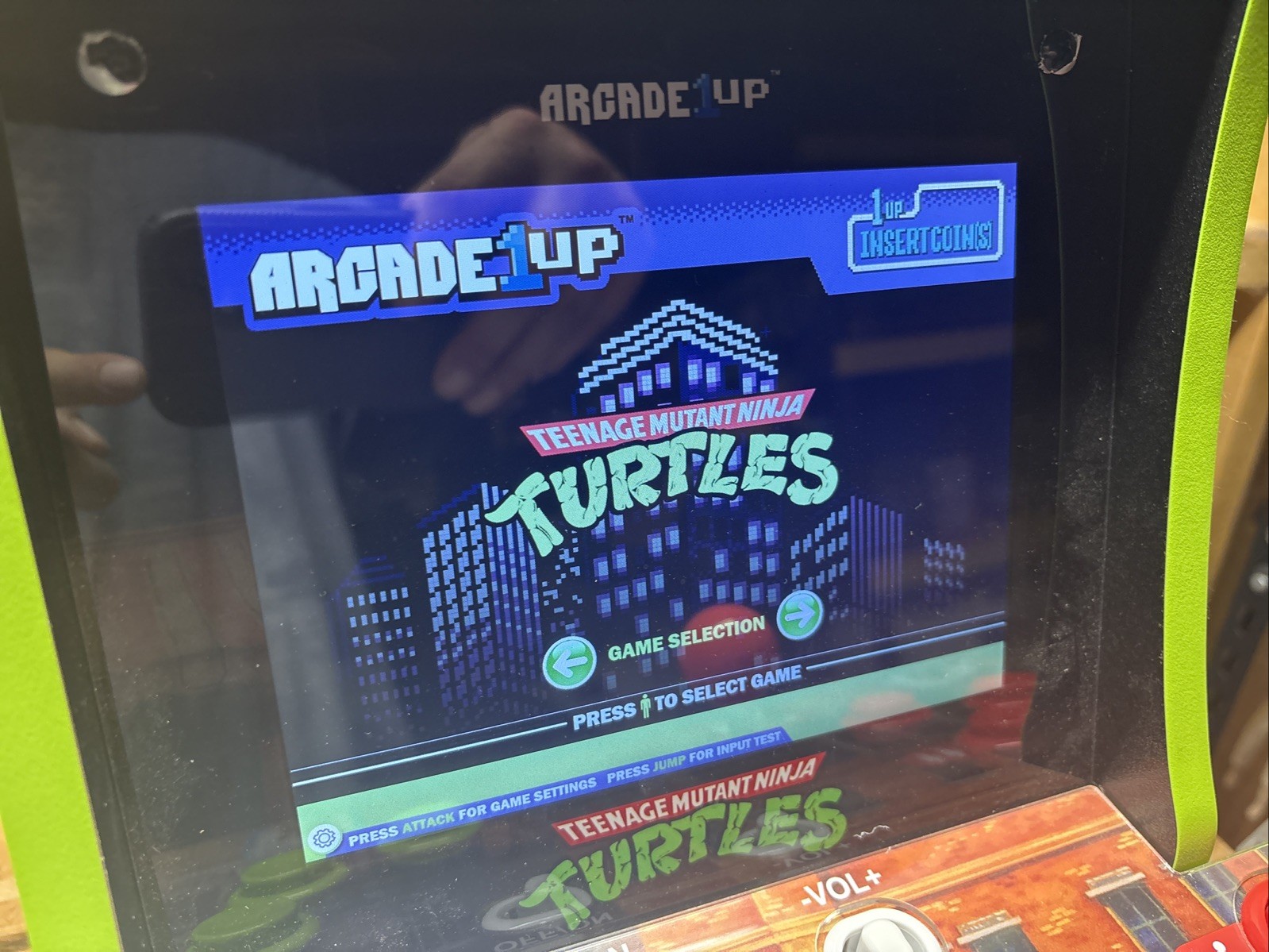 Arcade1Up Teenage Mutant Ninja Turtles Countercade 2 Games in 1 Cabinet