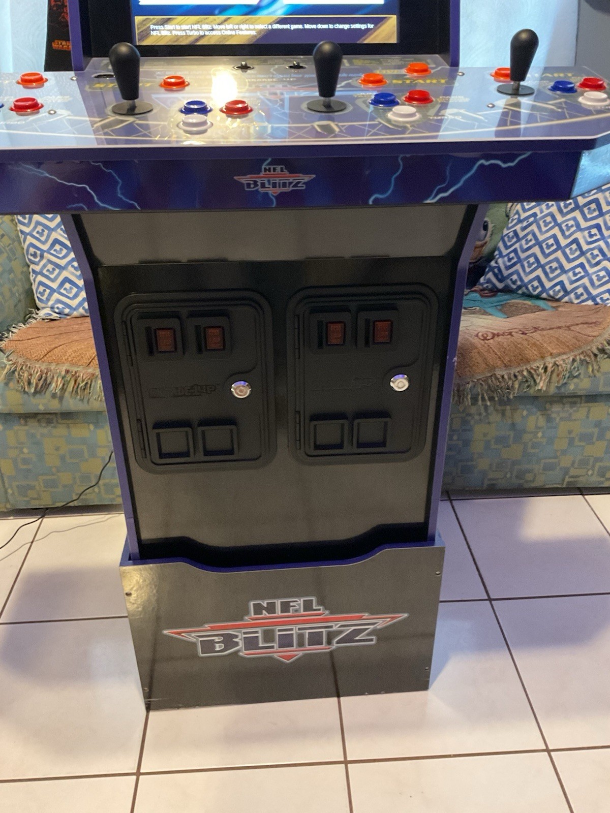 Arcade 1Up NFL Blitz 4-Player Arcade With Riser Working Great 🏈🔥