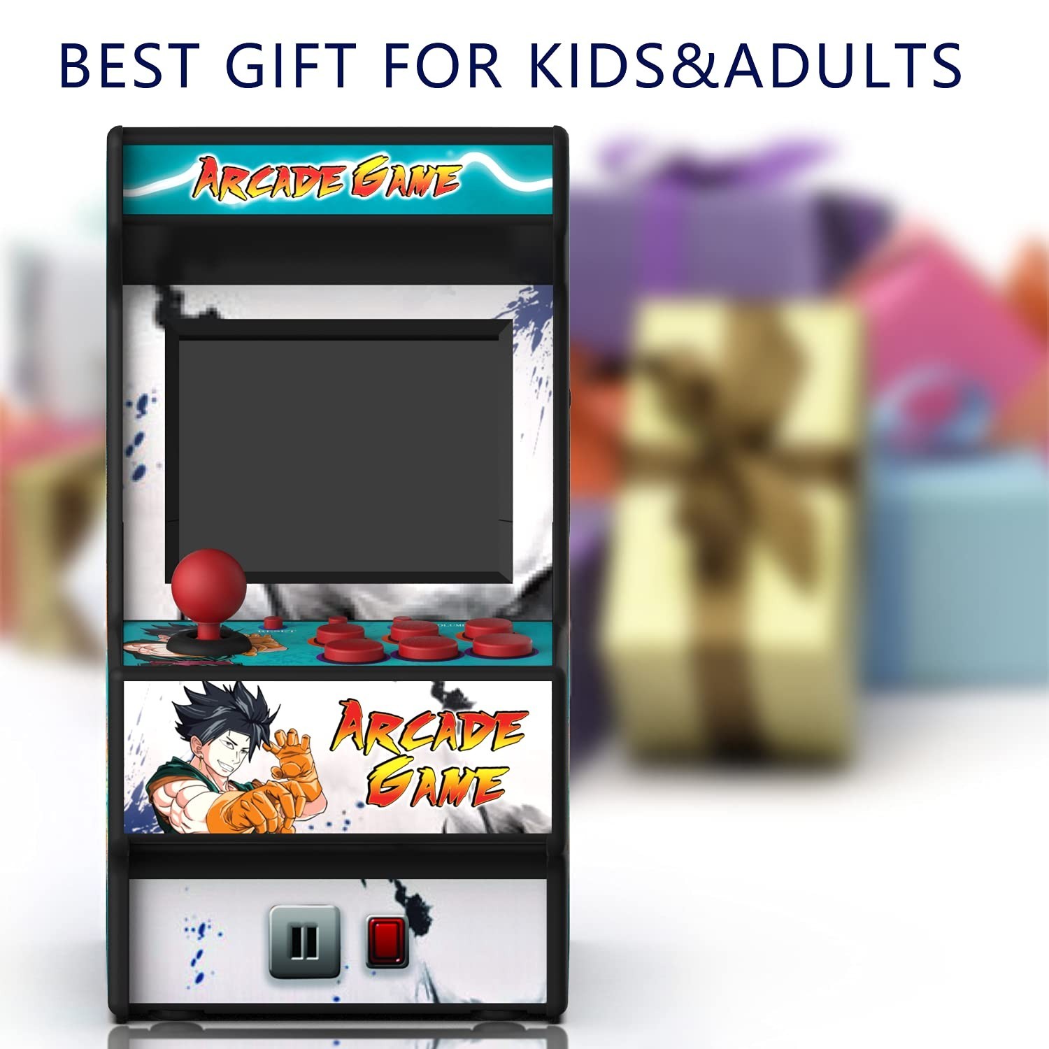 Mini Arcade Machine – 156 Retro Games, 2.8″ Screen, Handheld Console, Rechargeab
