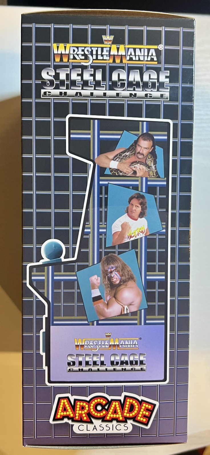 New Sealed WWE Wrestlemania Mini Arcade Full Color Steel Cage NIB Mint!