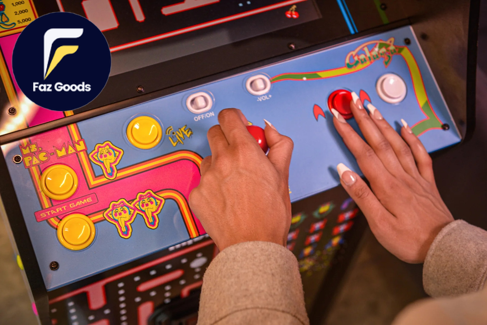 Arcade1Up Ms. PAC-MAN & GALAGA Class of ’81 Deluxe Arcade Game with WIFI 12 Clas