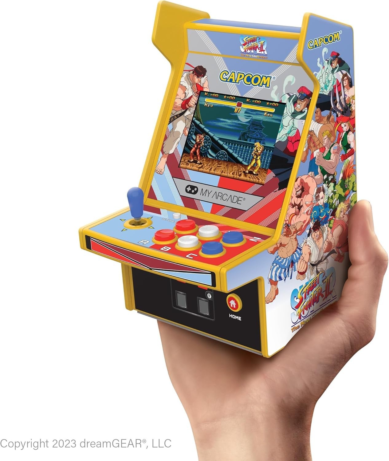 Portable Retro Arcade: Super Street Fighter II Micro Player with USB Power