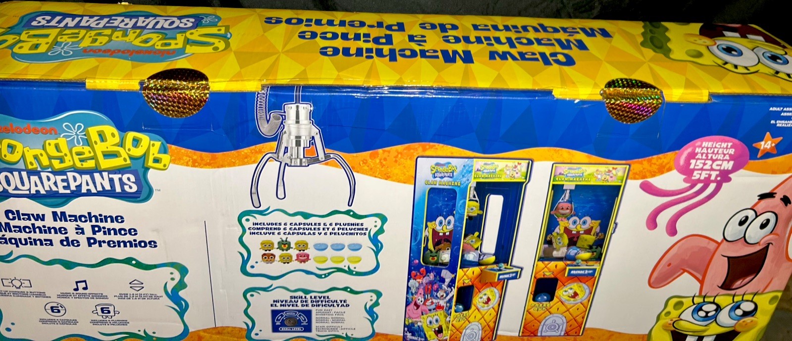 Arcade1Up SpongeBob SquarePants Claw Machine ( Sealed In box )
