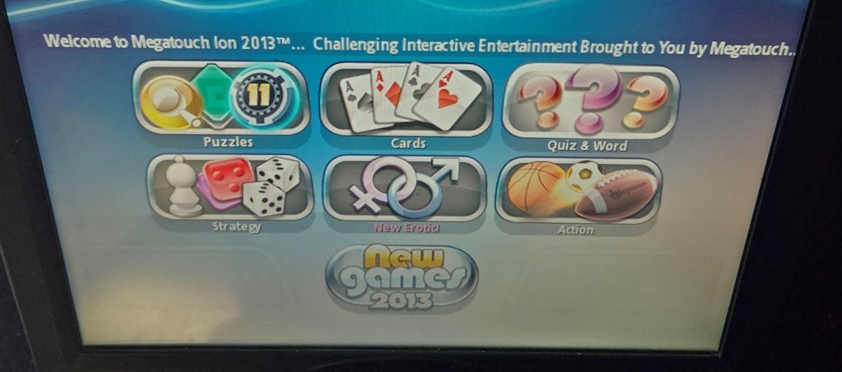 Merit Megatouch Aurora trivia game with 2013 software – Tested good