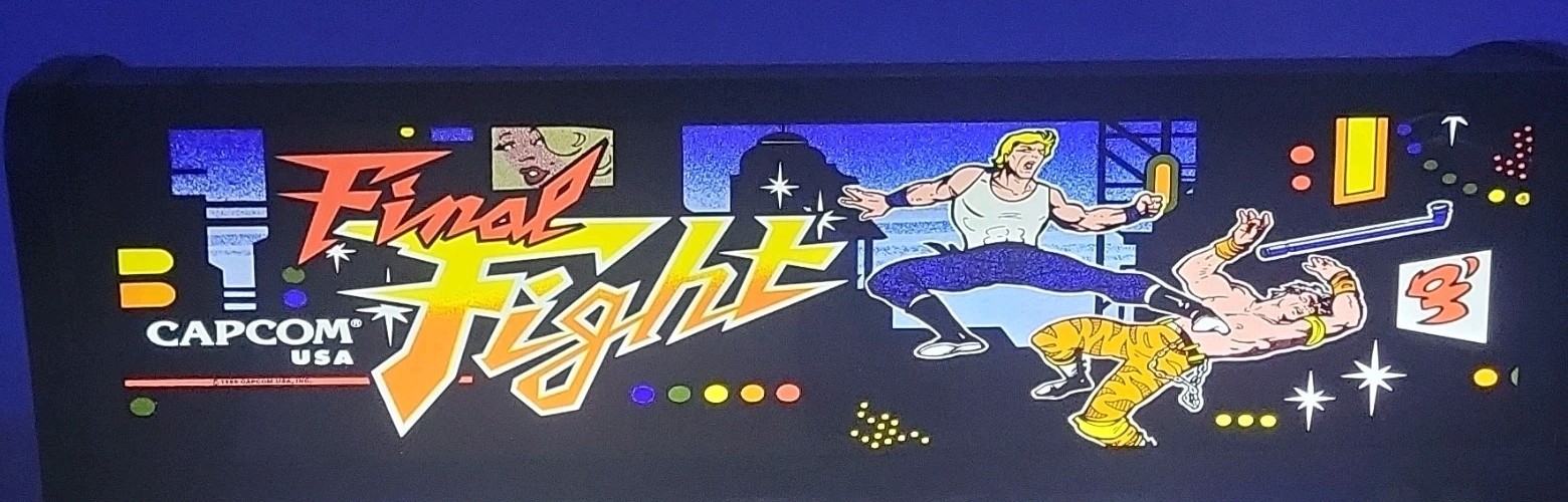 Arcade1Up Final Fight Capcom Arcade Cabinet w/ Riser – Light Up Marquee