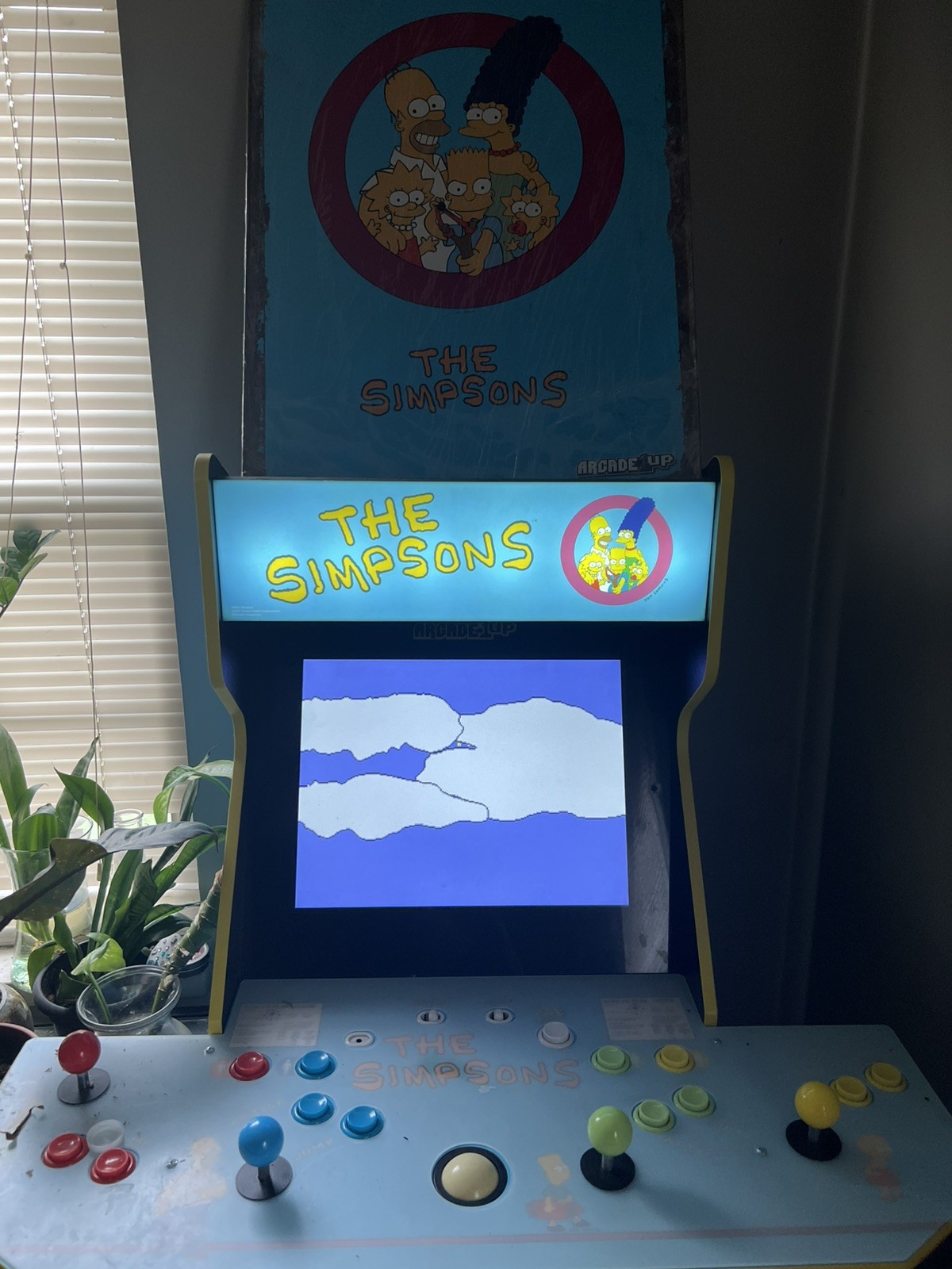 Arcade1up The Simpsons 4-Player Video Arcade Mach. New, Assembled W/ Riser,