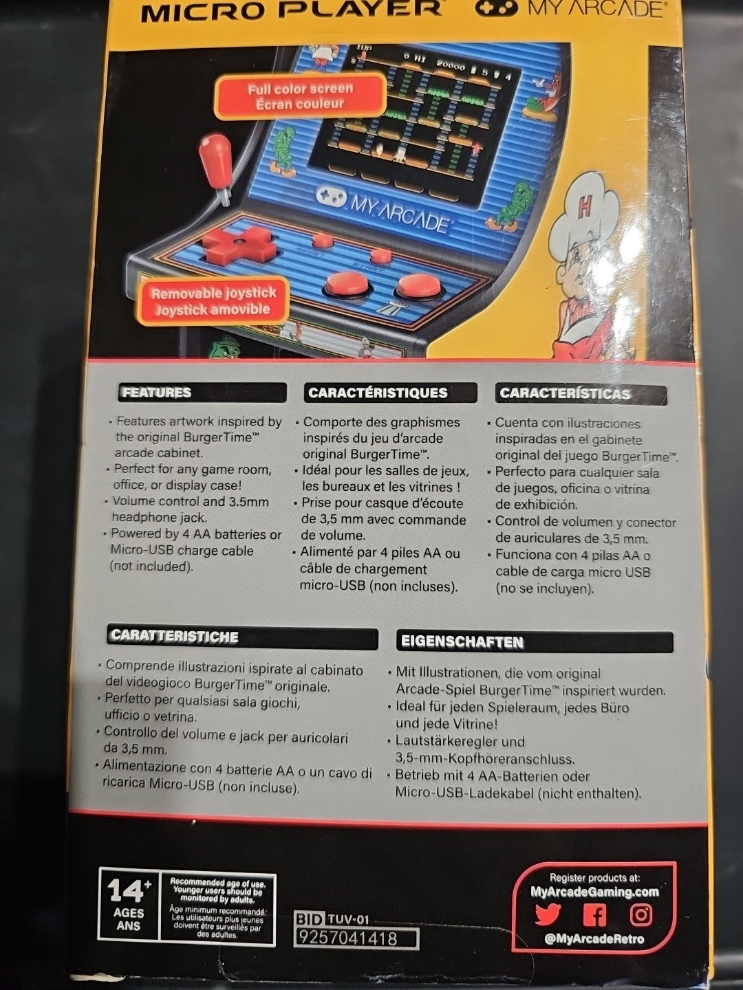 NEW My Arcade Burgertime Micro Player Mini Arcade Machine Fully Playable