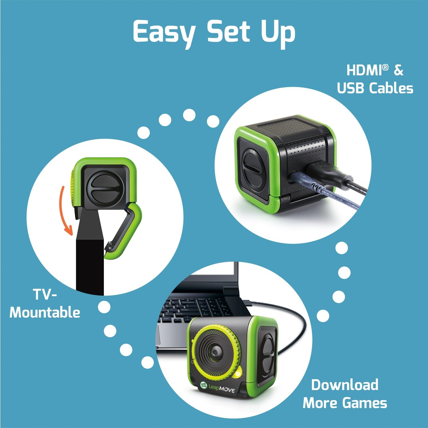 LeapFrog LeapMove Active Learning Video Game System 2.6″ x x 2.8″, Black