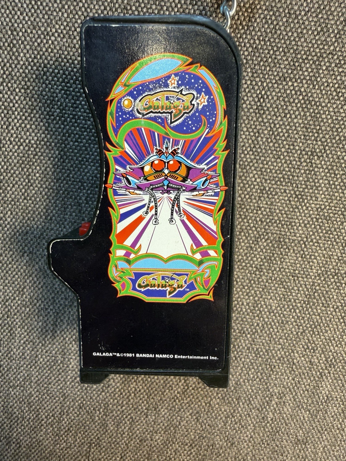 Bandai Namco TINY ARCADE Galaga Mini 1981 Arcade Game Clip Battery Powered