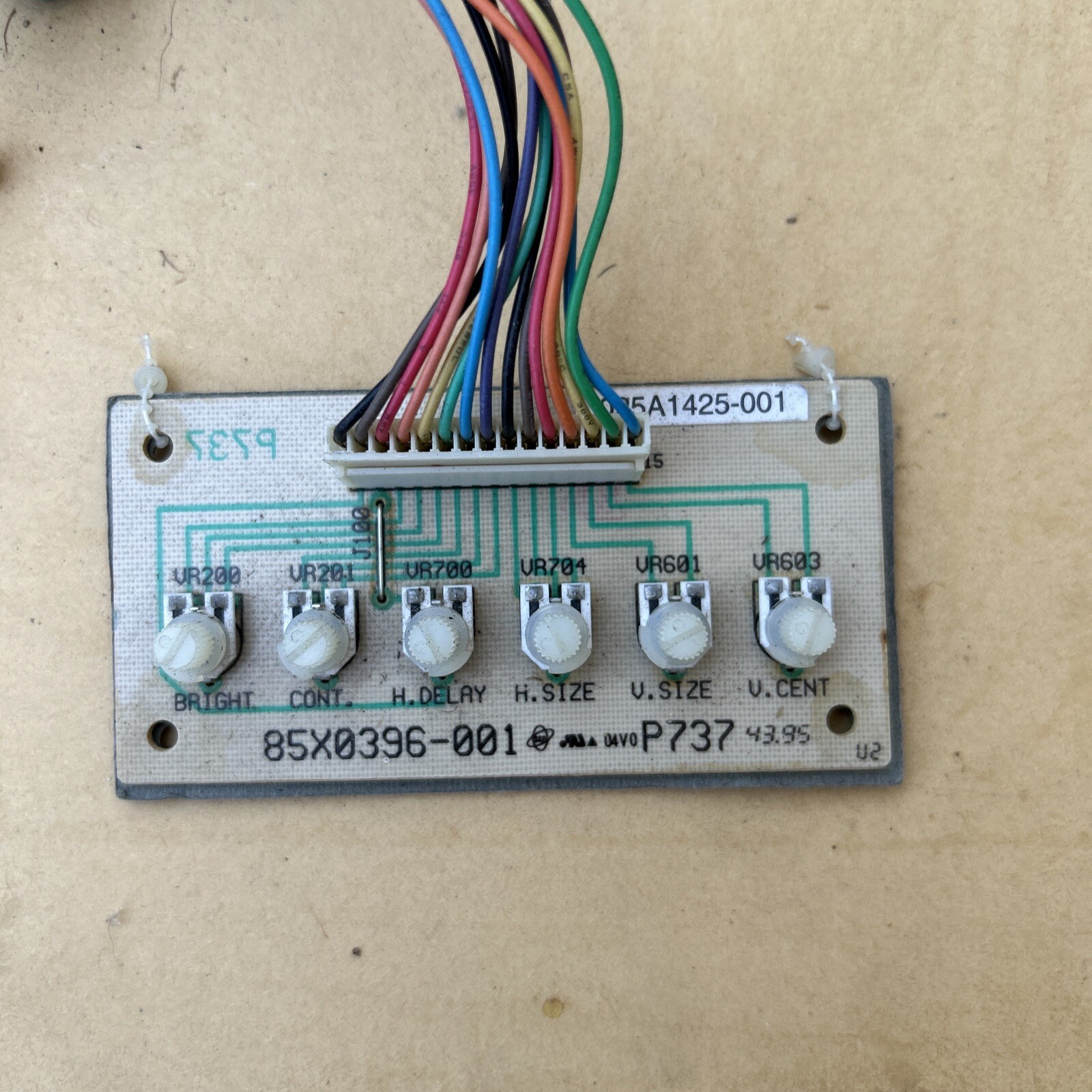 Arcade Monitor Chassis Adjuster Wells Gardner Untested Pcb Game Part B21-15