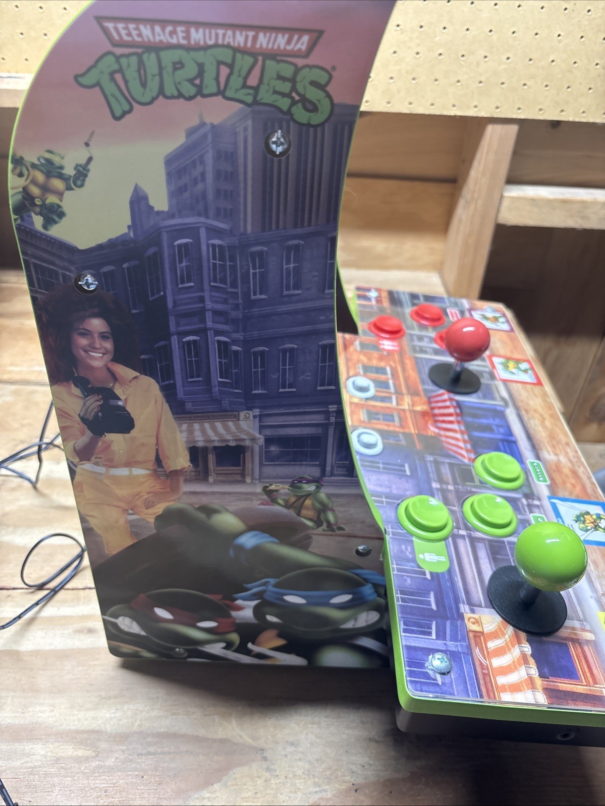Arcade1Up Teenage Mutant Ninja Turtles Countercade 2 Games in 1 Cabinet