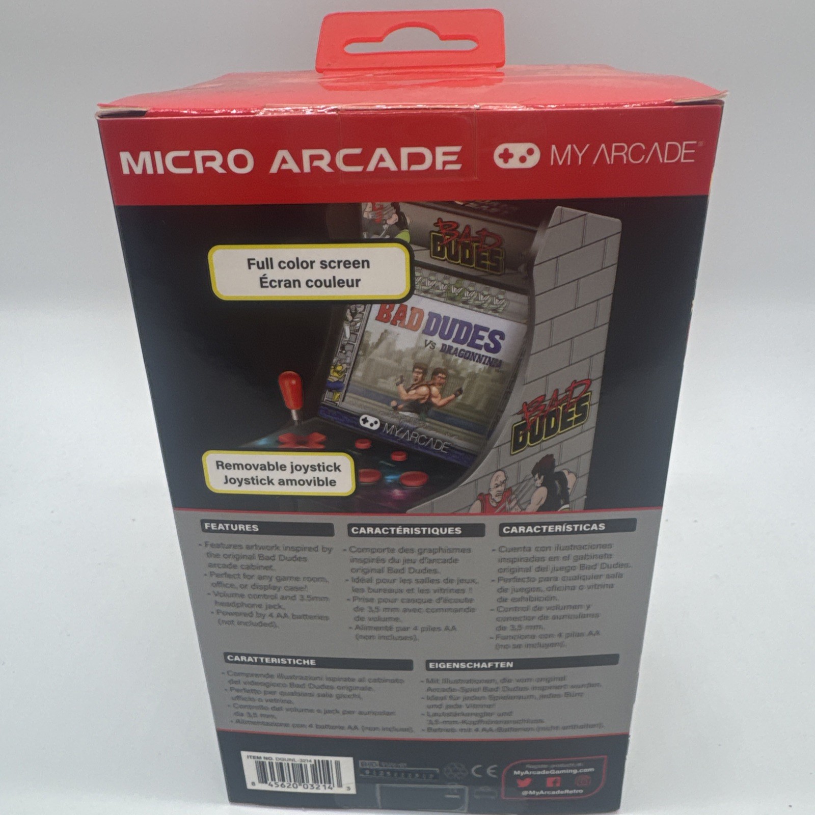 My Arcade Bad Dudes Micro Player 6.75 Inch Mini Retro Arcade Machine Video Game